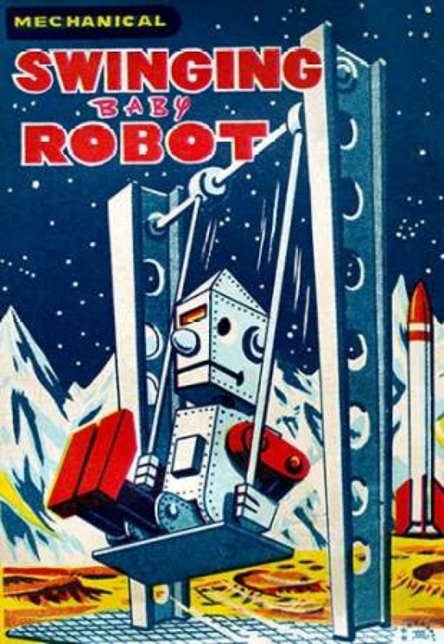 Swinging Baby Robot Poster Print by Retrobot - Item # VARPDX374861